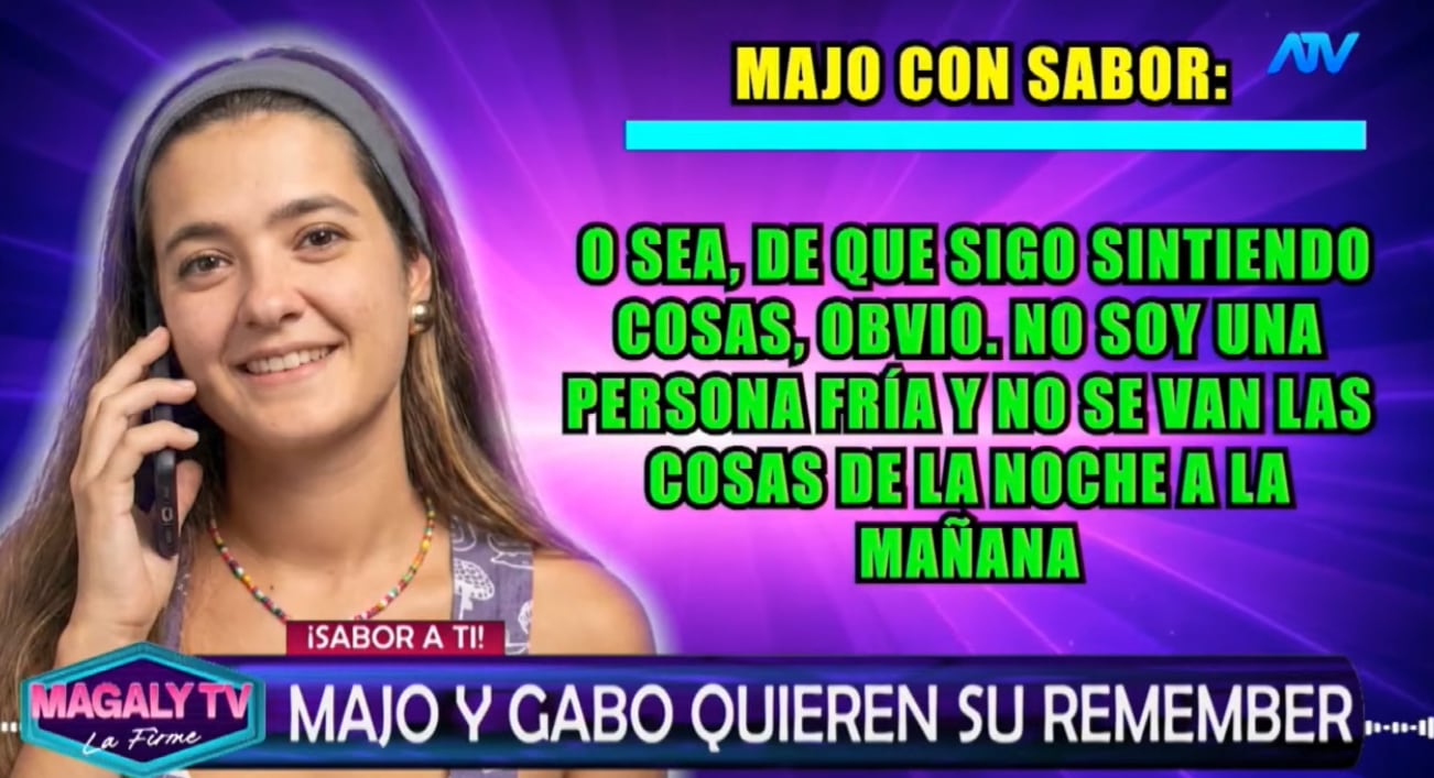 'Majo con sabor' tuvo la iniciativa para el nuevo acercamiento con su ex Gabriel Calvo.
