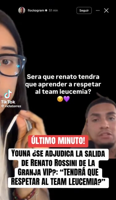 Youna lanza potente mensaje tras eliminación de Renato Rossini Jr. de 'La Granja vip'.