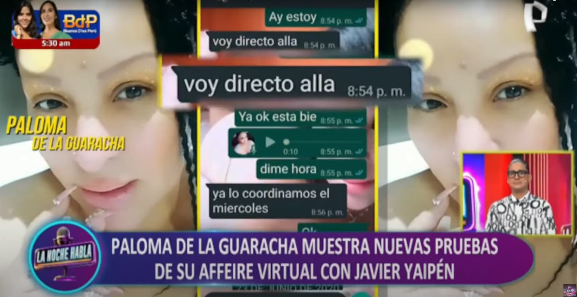 Exponen a Javier Yaipén con supuestos candentes chats que habría tenido con la figura mediática. (Foto: La noche habla)