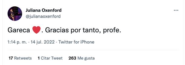 Juliana Oxenford y su emotiva despedida a Ricardo Gareca