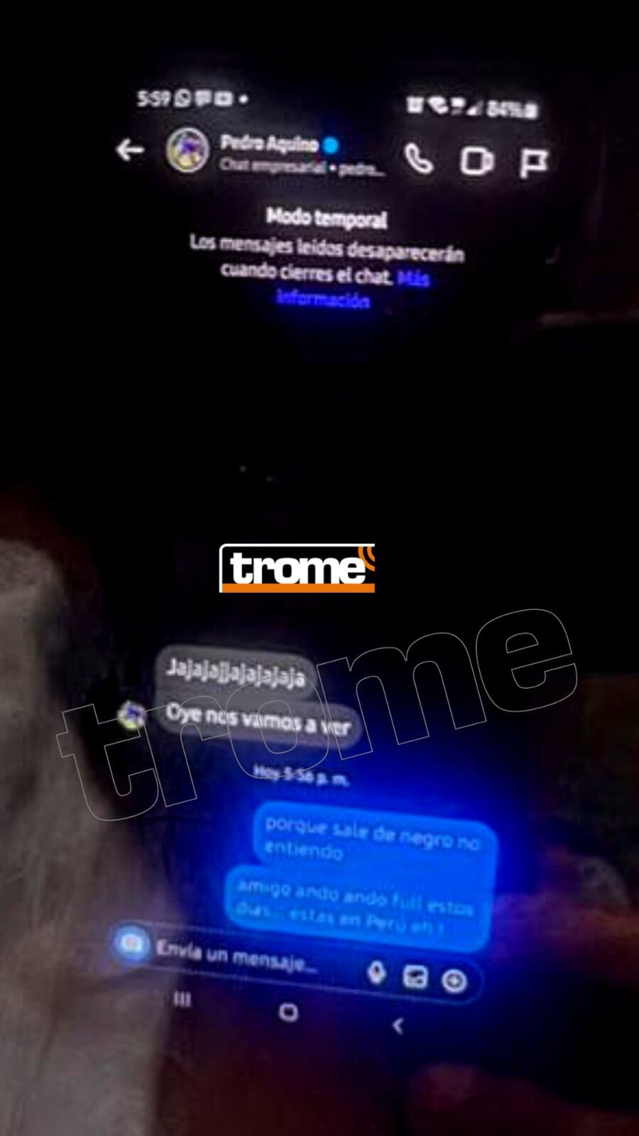 Jessy Kate revela mensajes en los que Pedro Aquino la invita a salir pese a que está casado