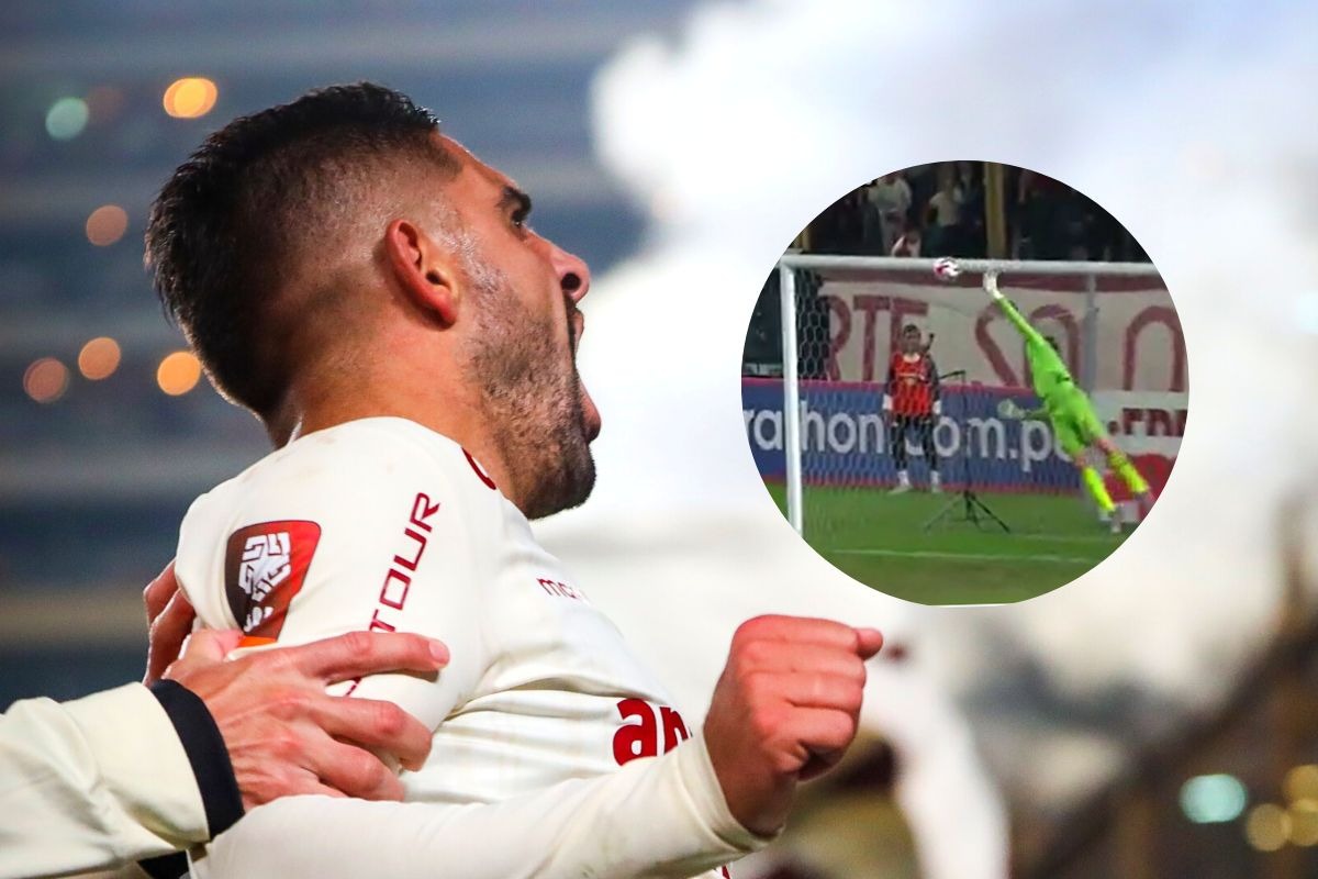 Luis Urruti festeja golazo para 1-0 ante UTC de Cajamarca (Foto: @universtario)