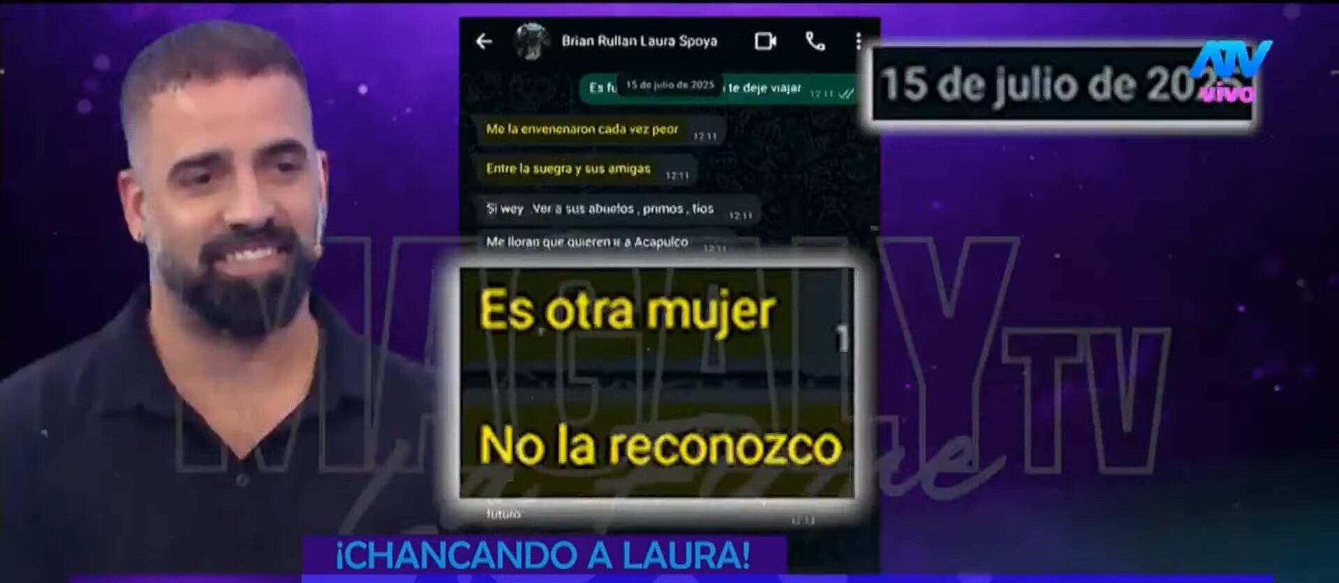 Conversación del mexicano con un reportero de Magaly Medina. (Fuente: ATV)