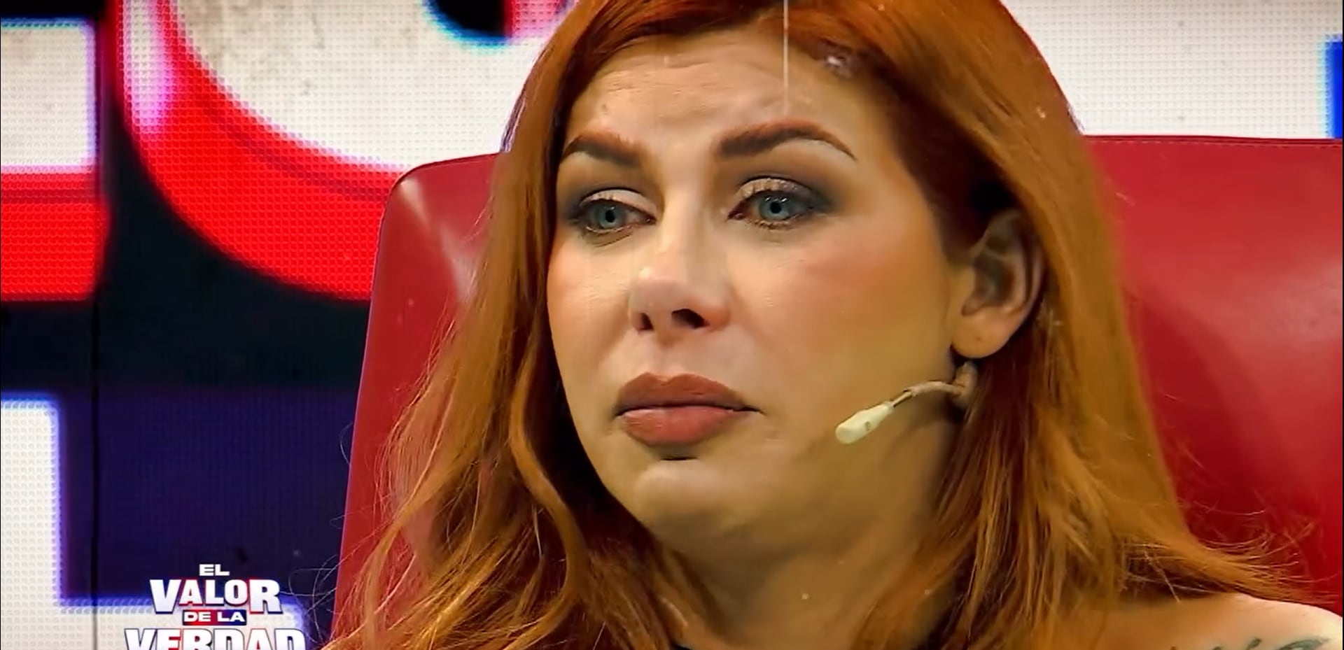 Modelo se quiebra en su participación en 'El valor de la verdad'. (Foto: Panamericana Televisión)