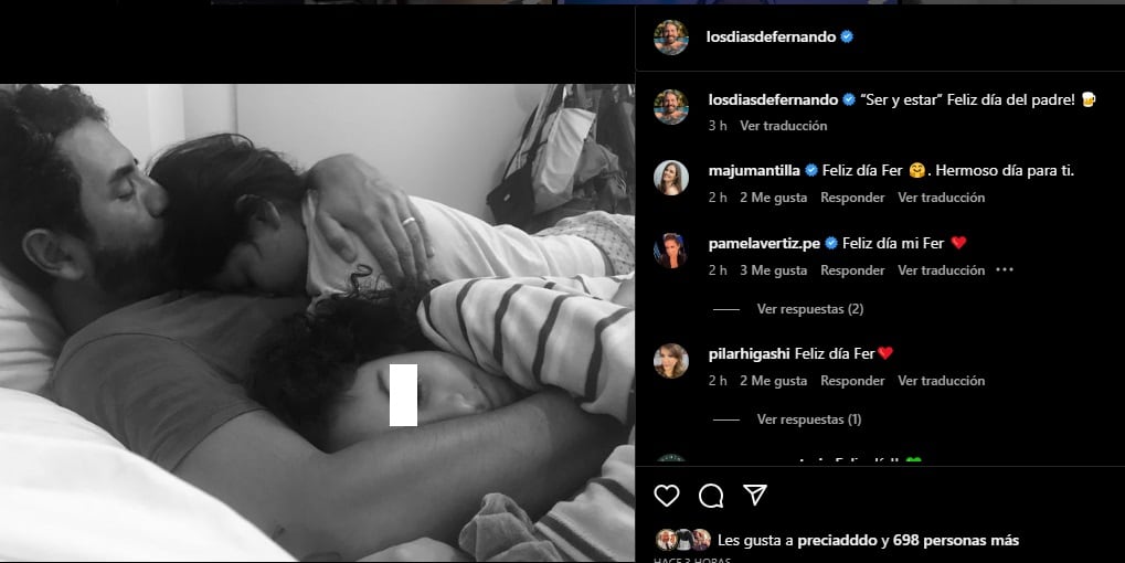 Fernando Díaz en el Día del padre. (Foto: @losdiasdefernando).