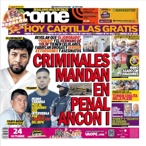 CRIMINALES MANDAN EN PENAL ANCÓN I