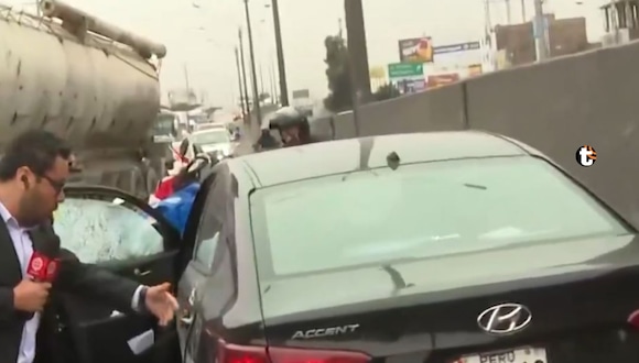 TROME | Choque entre camión y auto en la Panamericana Norte dejó a una mujer desmayada. Video: Canal N