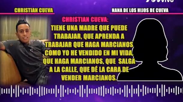 Audios de Cueva con la nana de sus hijos