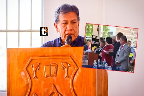 ¡Incidente en Órganos! Vecinos atacan al alcalde en plena ceremonia, le lanzan huevos y le gritan “mentir...