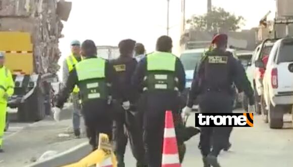 Delincuente murió al chocar contra un tráiler cuando huía después de un asalto