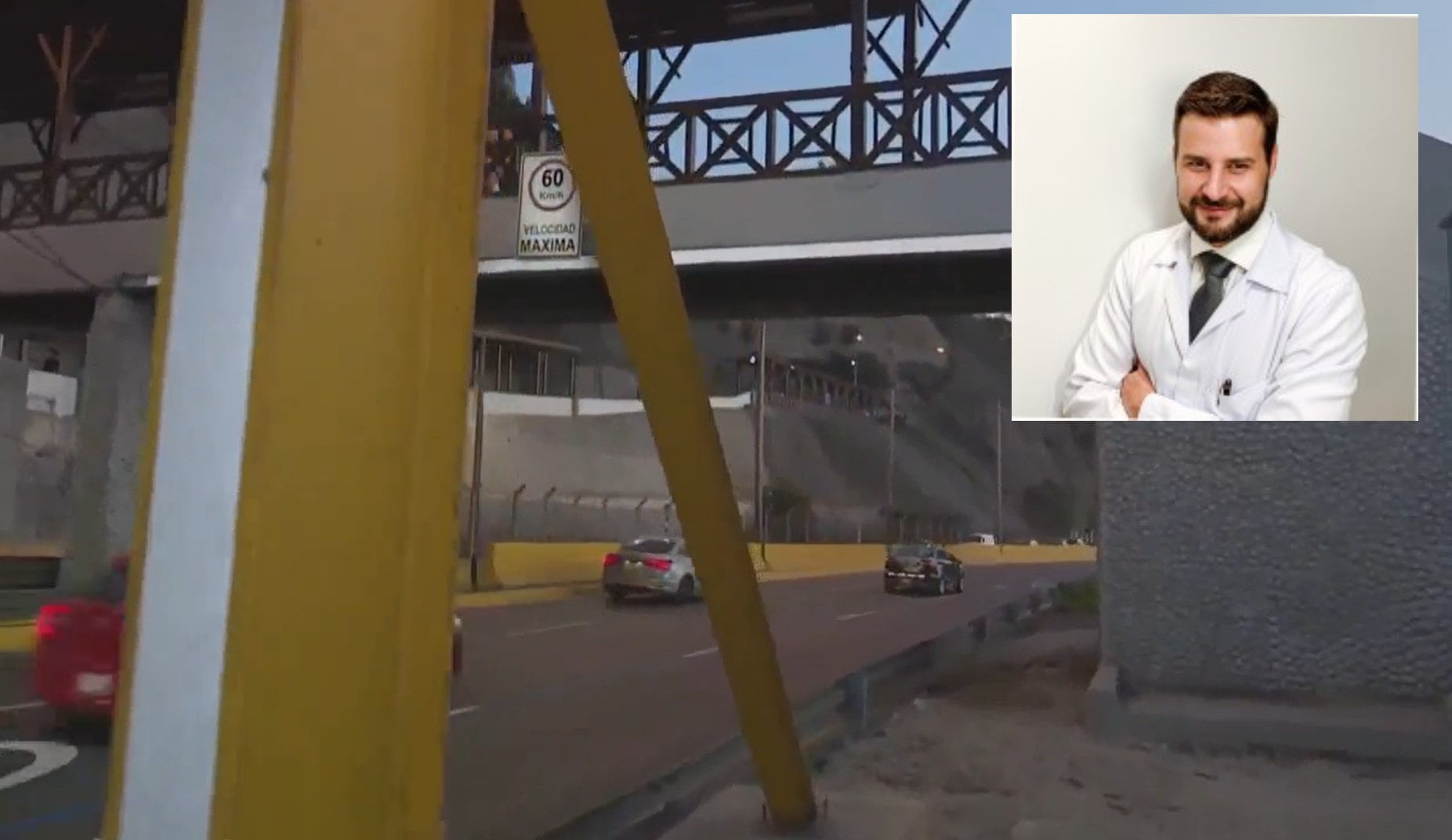 Un hincha de Palmeiras de Brasil murió tras golpearse la cabeza contra un puente cuando iba en un Mirabus en Barranco. (Foto: Composición / Captura ATV+)