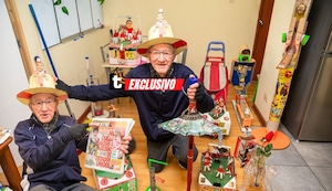 Don Lesme del Toro, un abuelito que tiene una mente brillante y curiosas creaciones elaboradas con material reciclado