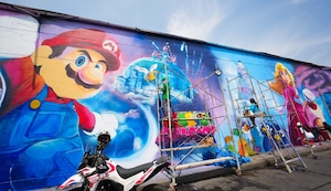 MAR10 DAY, el Día de Mario Bros: Pintan mural gigante del popular personaje de los videojuegos