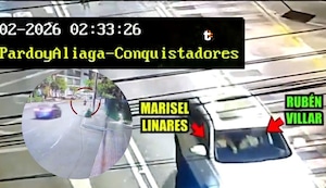¡Regresaron a la escena del crimen! Revelan que Adrián Villar, su padre y Marisel Linares pasaron por Camino Real tras atropello de Lizeth Marzano