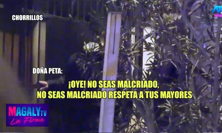 Doña Peta y el fuerte llamado de atención a su nieto. (Magaly TV)
