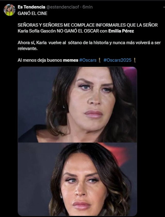 Mira los mejores que dejó la premiación de los Oscar 2025: Demi Moore y Emilia Pérez, nadie se salva.