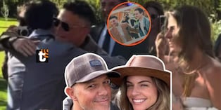 Alejandro Sanz y Stephanie Cayo asistieron a la boda de Bruno Ascenzo y Adrián Bello.