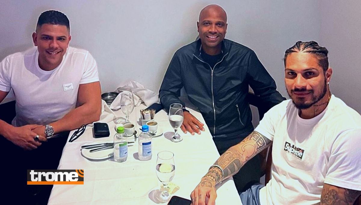 Paolo Guerrero reunido con sus representantes el fin de semana en Brasil (Foto: @simpraisa)