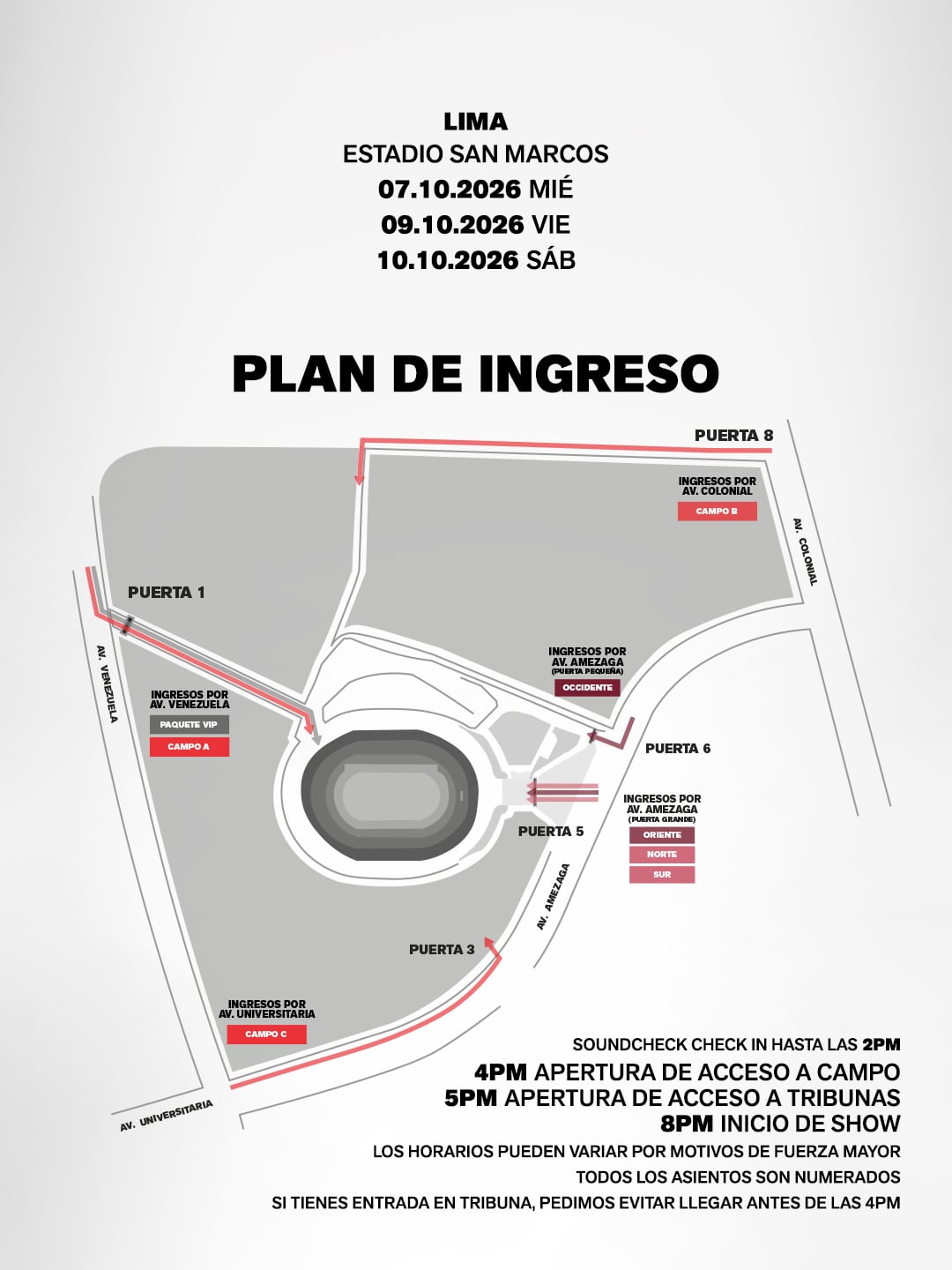 Recomendaciones oficiales para los conciertos de BTS en Lima