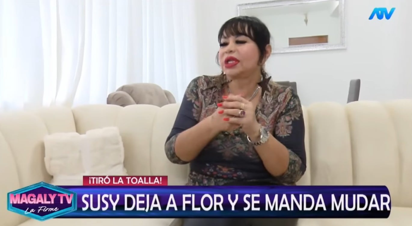 Susy Díaz con las cámaras de 'Magaly TV La Firme'.