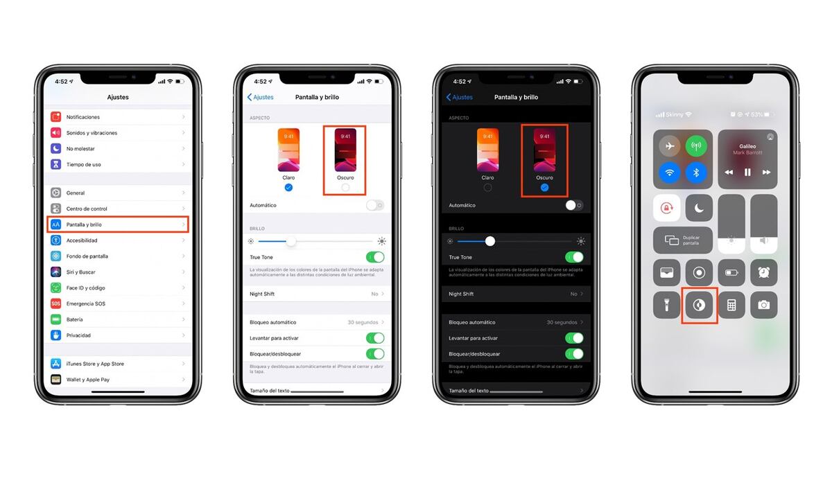 Para los iPhone deberás activar el Dark Theme desde los ajustes de tu celular. (Foto: WhatsApp)