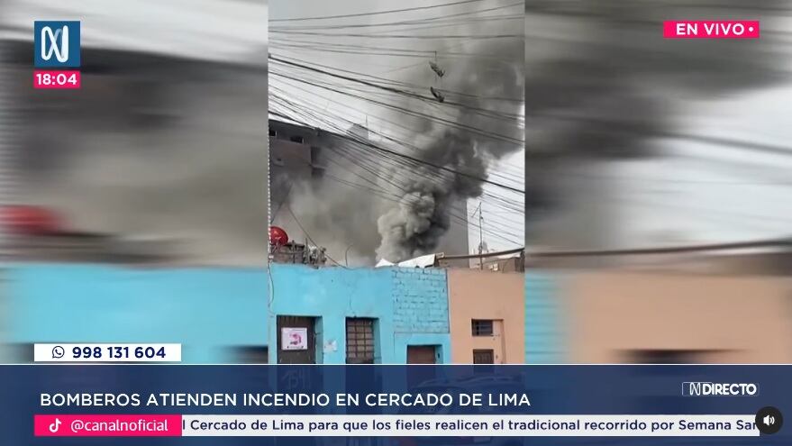 Fuerte amago se produce en el Centro de Lima en Jueves Santo.