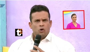 Christian Domínguez CHOTEA en vivo darle beso a Karla Tarazona: “Me quieren embaucar”