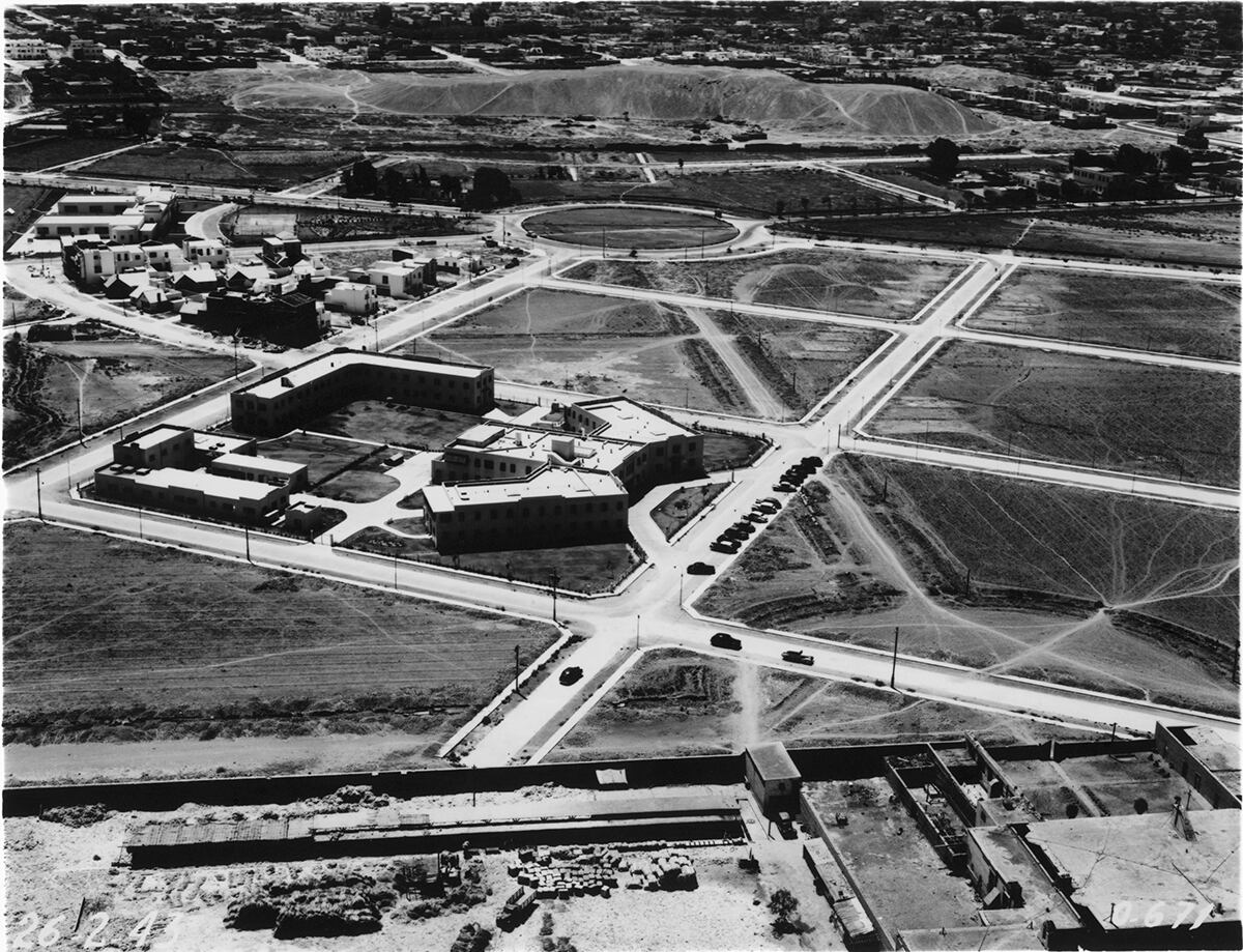 Una foto aérea del nuevo local en San Isidro en 1942. Lima era otra, sin duda. (Foto: CAA)