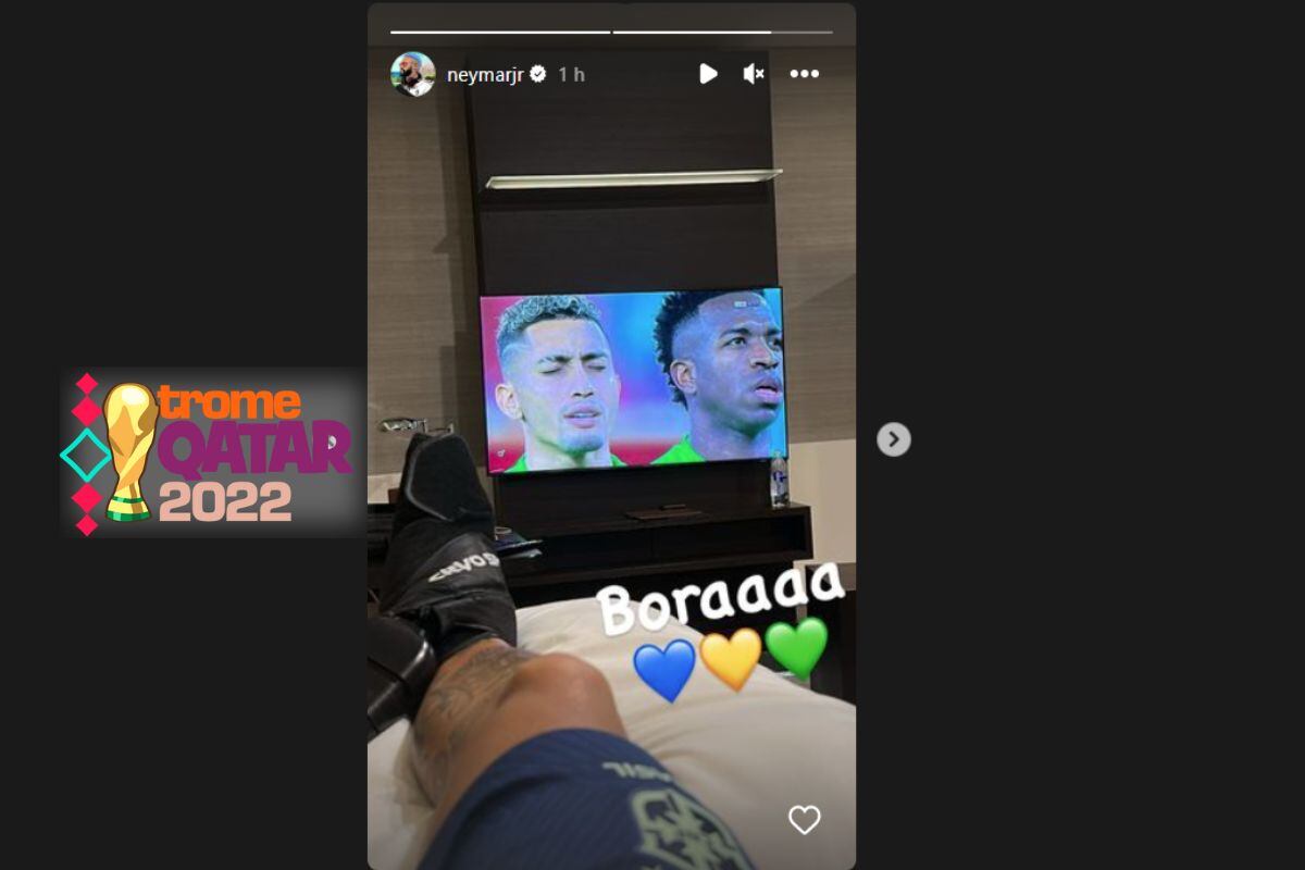 Neymar comparte imagen desde su cuarto (@neymarjr)