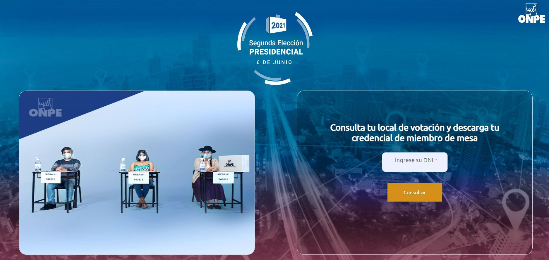 La ONPE permite verificar si eres miembro de mesa y conocer tu local de votación.
