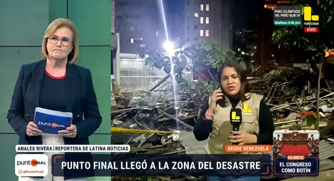 Reportera venezolana de Latina Noticias informa desde la tragedia y no puede evitar conmoverse al hablar con Mónica Delta.