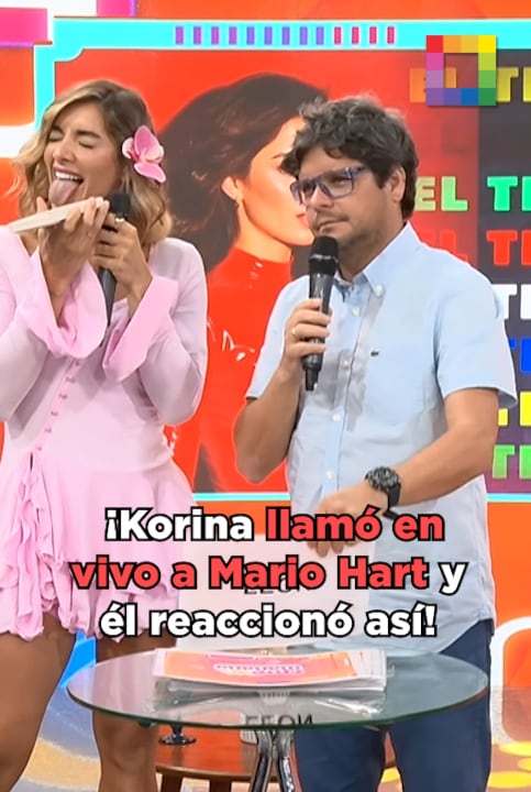 Korina Rivadeneira hace divertida broma a Mario Hart EN VIVO.