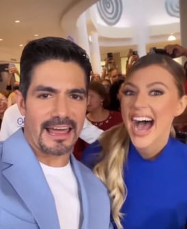 Madison Anderson y Pepe Gámez cuando llegaron a Puerto Rico el 27 de abril de 2023 después de que terminara "La casa de los famosos" (Foto: Madison Anderson / Instagram)