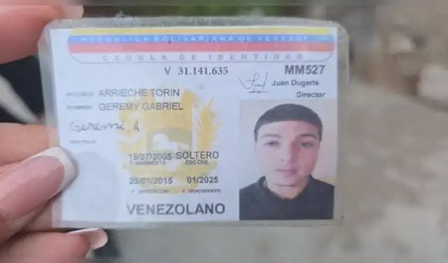 La víctima fue identificada como Geremy Gabriel Arrieche Torin, de nacionalidad venezolana.