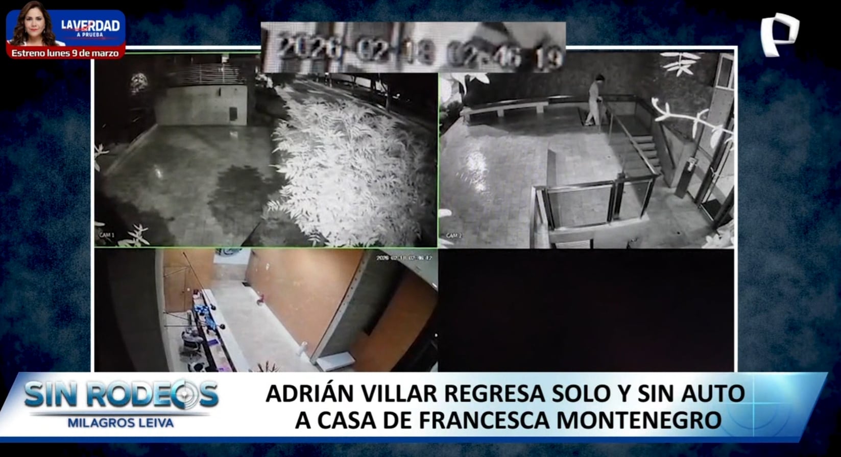 Imágenes de Adrián Villar ingresando sin permiso a casa de Francesca Montenegro tras atropellar a Lizeth Marzano.