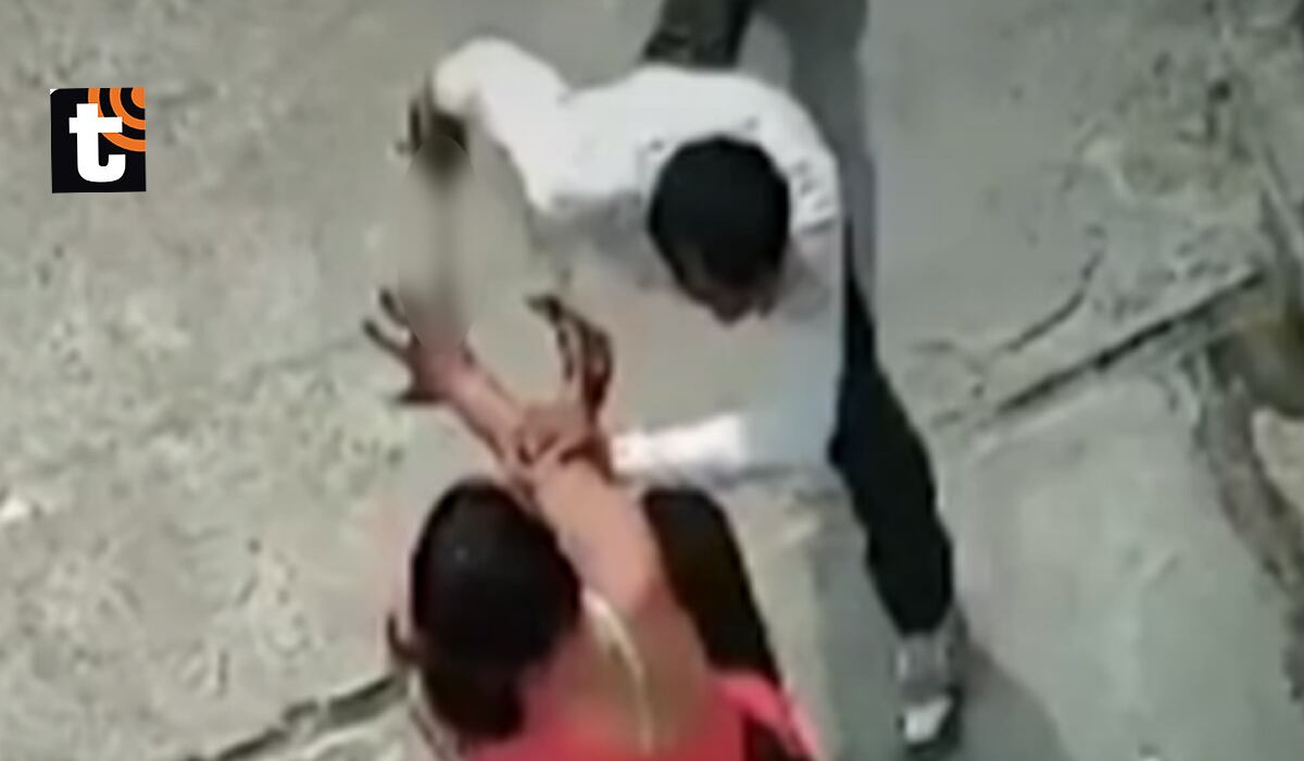 El hombre atacó a su pareja a plena luz del día.