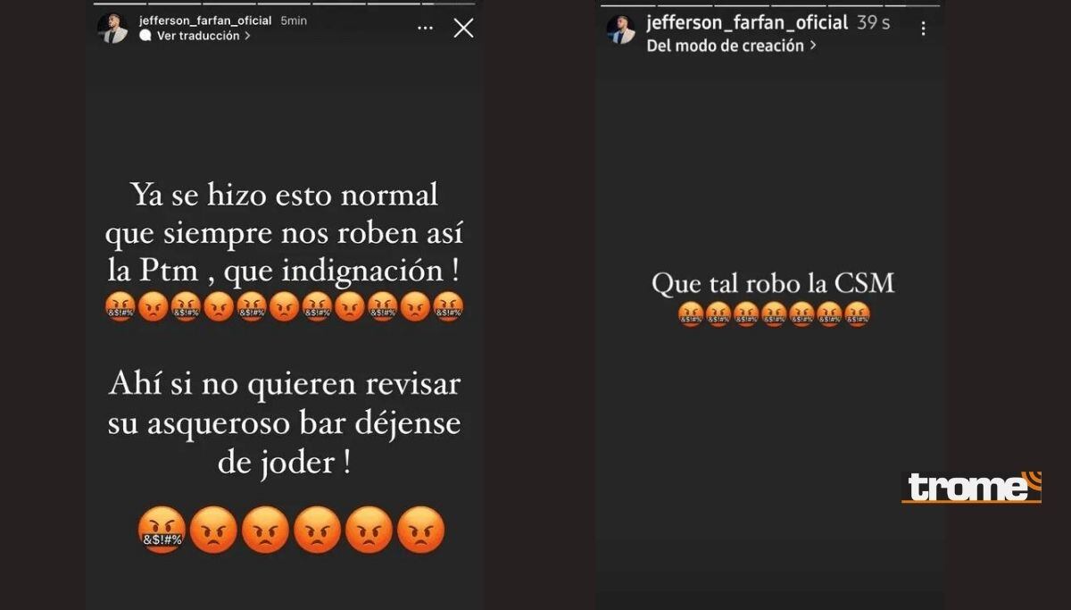 Instagran de la 'Foquita' se incendió por polémica (@Jefferson_farfan_oficial)