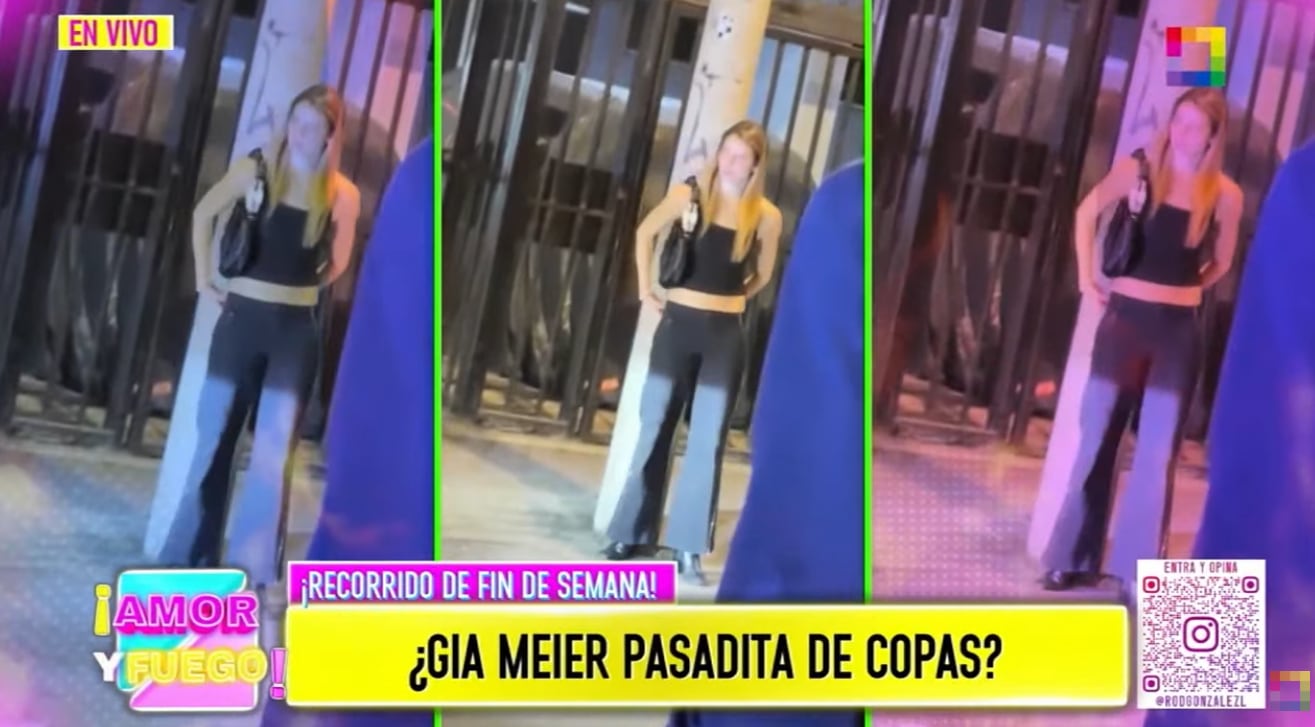 Gia Meier fue captada por ‘Amor y fuego’ junto a un joven que no dudó en auxiliarla durante la salida.