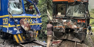 Impactante choque de trenes en Cusco. (Juan Sequeiros)