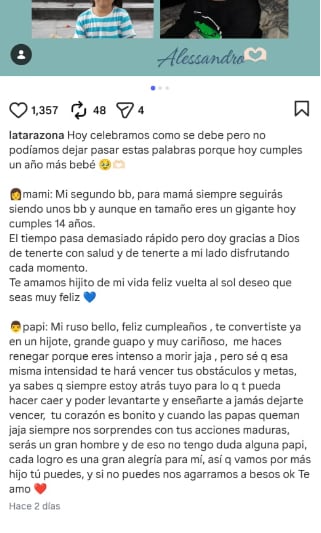 Christian Domínguez le dedicó tierno mensaje al hijo de Karla Tarazona y Leonard León por su cumpleaños.