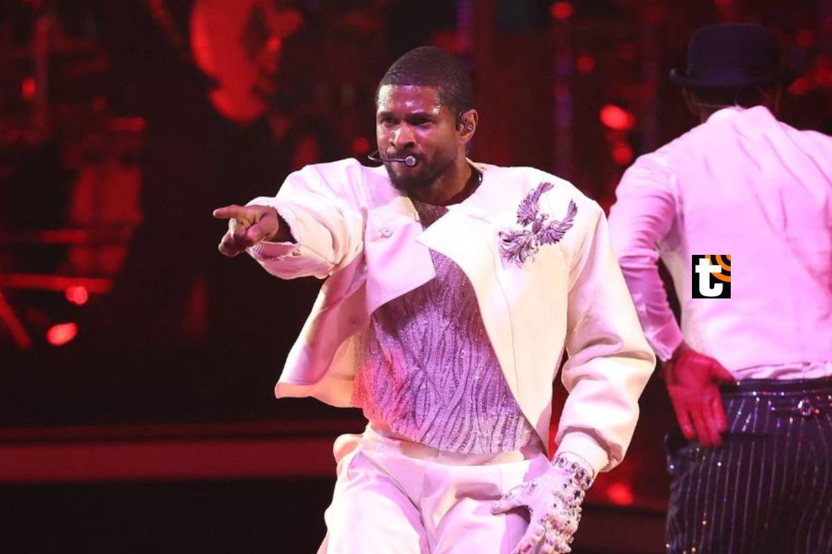 Usher la 'rompió' en el show de medio tiempo del Super Bowl 2024 con un colorido show lleno de estrellas invitadas. Foto: AFP