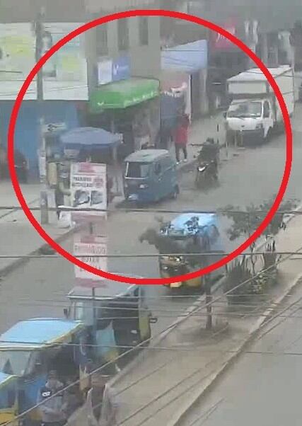 En enero del 2019, desde una moto lineal, le dispararon a una persona en la cuadra 2 del jirón Mártir Olaya