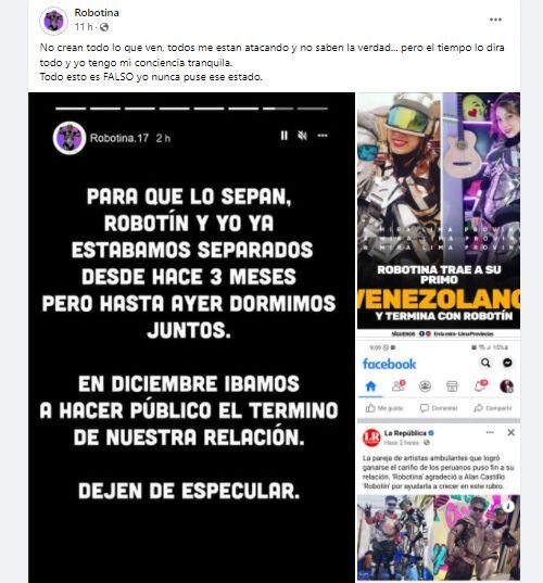 ‘Robotina’ rompe su silencio tras terminar con ‘Robotín’ y le envía misil