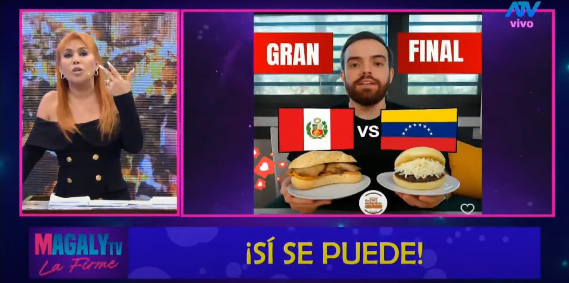 Periodista pide a todos sus televidentes que voten por el pan con chicharrón en la competencia de Ibai Llanos. (Foto: ATV)