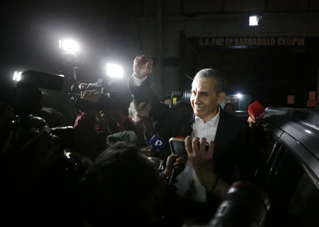 Ollanta Humala recupera la libertad tras anulación de su sentencia por parte del Tribunal Constitucional. Foto: GEC / César Bueno