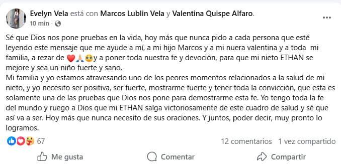 Modelo publica emotivo mensaje en sus redes. (Fuente: Facebook)