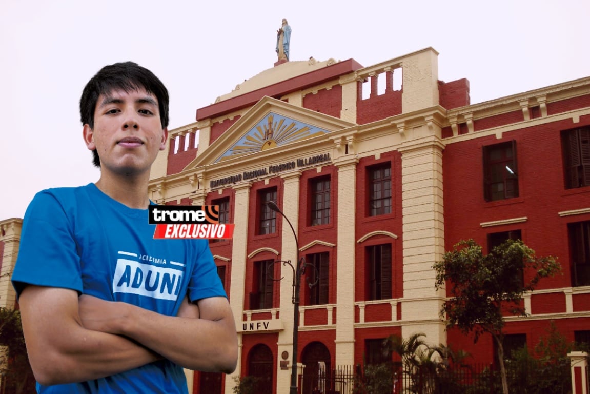 “Hay que ser perseverantes. Habrá caídas, pero tenemos que seguir adelante”, aconseja Ruben Ursua, primer puesto cómputo general en admisión UNFV 2026. (Entrevista y composición foto: Isabel Medina / Trome).