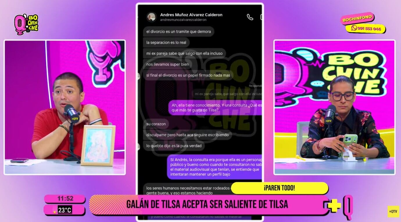 Hombre ampayado con Tilsa revela que su esposa sabe que sale con la exmodelo.