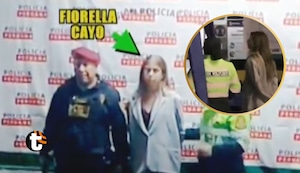 Fiorella Cayo pasó toda la noche en la comisaría: Salen imágenes de la actriz esposada