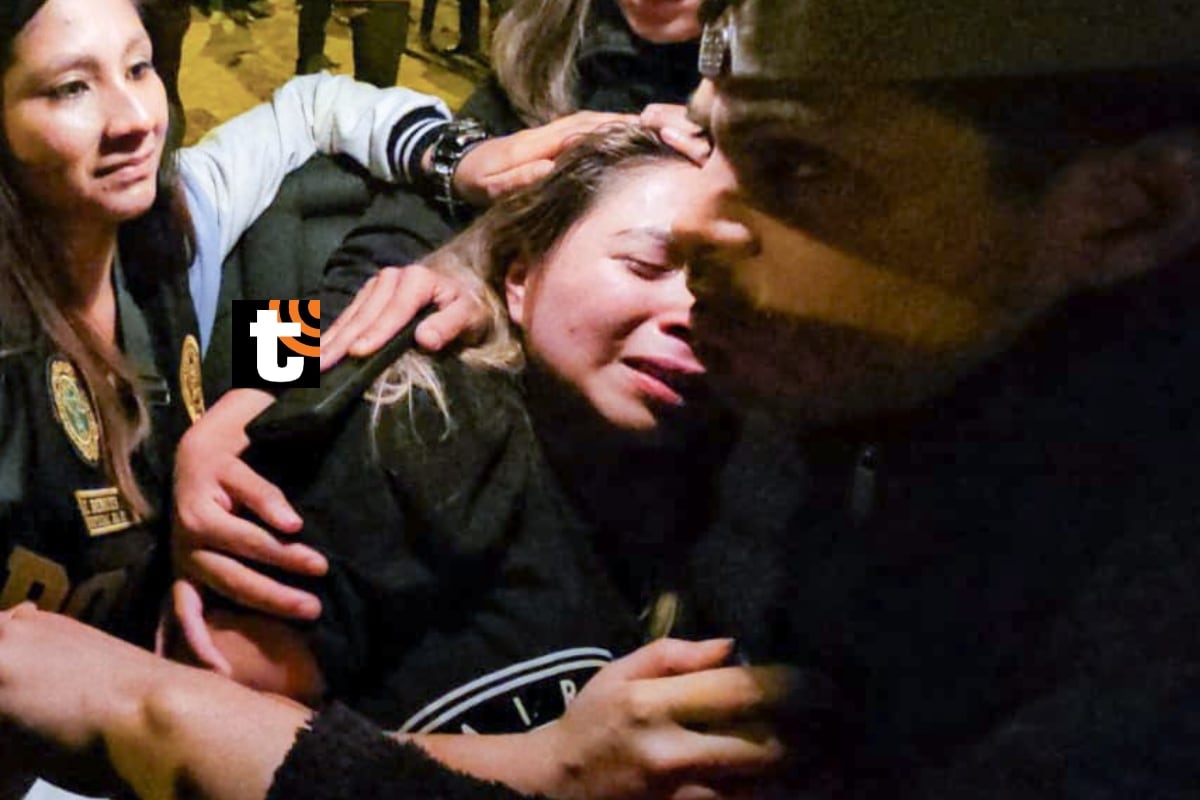 Jackeline Salazar el día de su liberación.